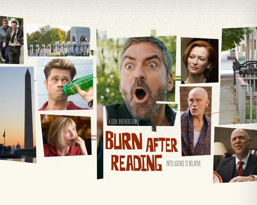جورج کلونی و برد بیت در فیلم «بعد از خواندن بسوزانید»